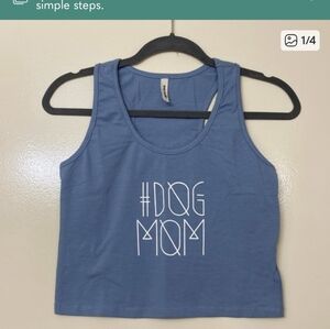 Dog Mom cropped tank top